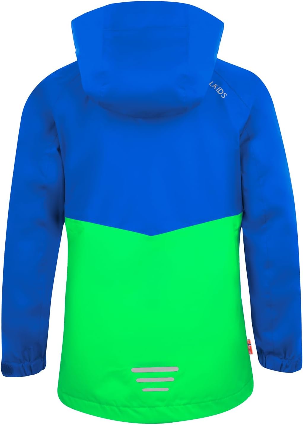 Trollkids Kinder Bryggen wasserdichte winddichte 3in1 Jacke 92 Mittelblau / Hellgrün, 92 Mittelblau