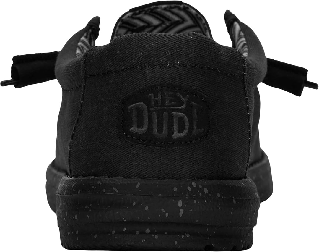 Hey Dude Herren Wally Stretch Canvas Moc Toe Shoes 37 EU Schwarz, 37 EU Schwarz