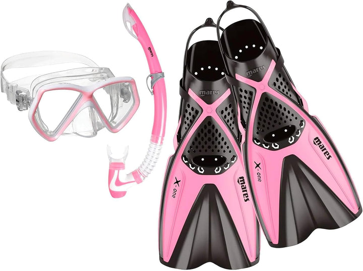 Mares Jungen Set X-one Pirate Tauchmaske, Schnorchel und Flossen S Rosa, S Rosa