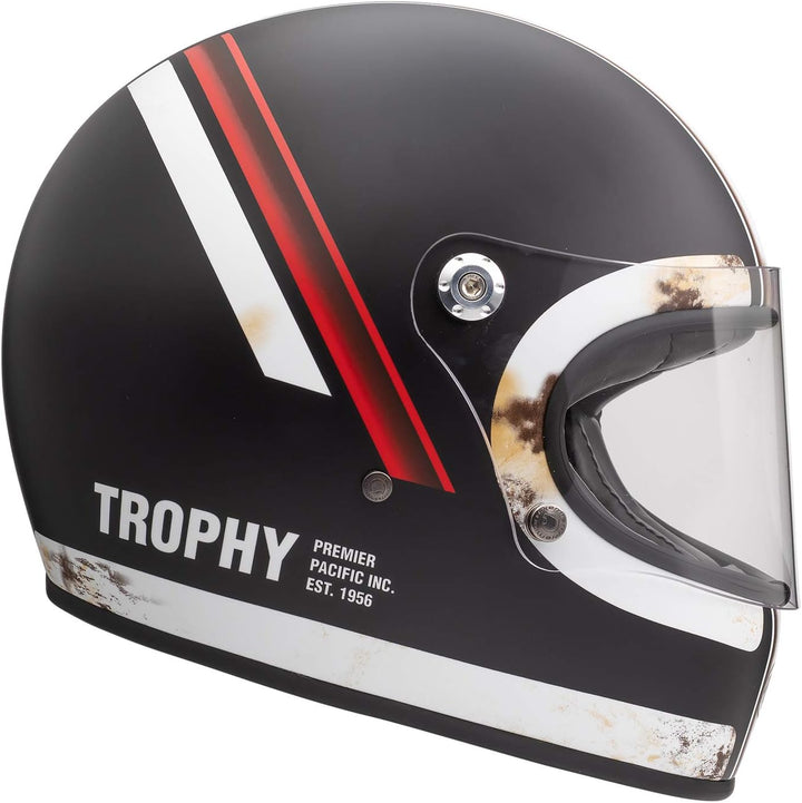 Premier Unisex Trophy Do92 O.s. Bm Helmet L (59/60) SCHWARZ / WEISS / ROT, L (59/60) SCHWARZ / WEISS