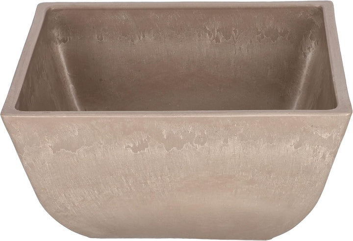 KOTARBAU® Blumentopf Pflanzgefäss aus recycelten Materialien 26x26x12,7cm mit Untersetzer 23x23x2cm