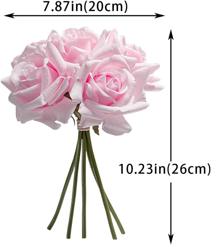Künstliche Rosen, einzelner Stiel, 10 Stück, künstliche Seidenblumen, Blumenstrauss, fühlt Sich echt