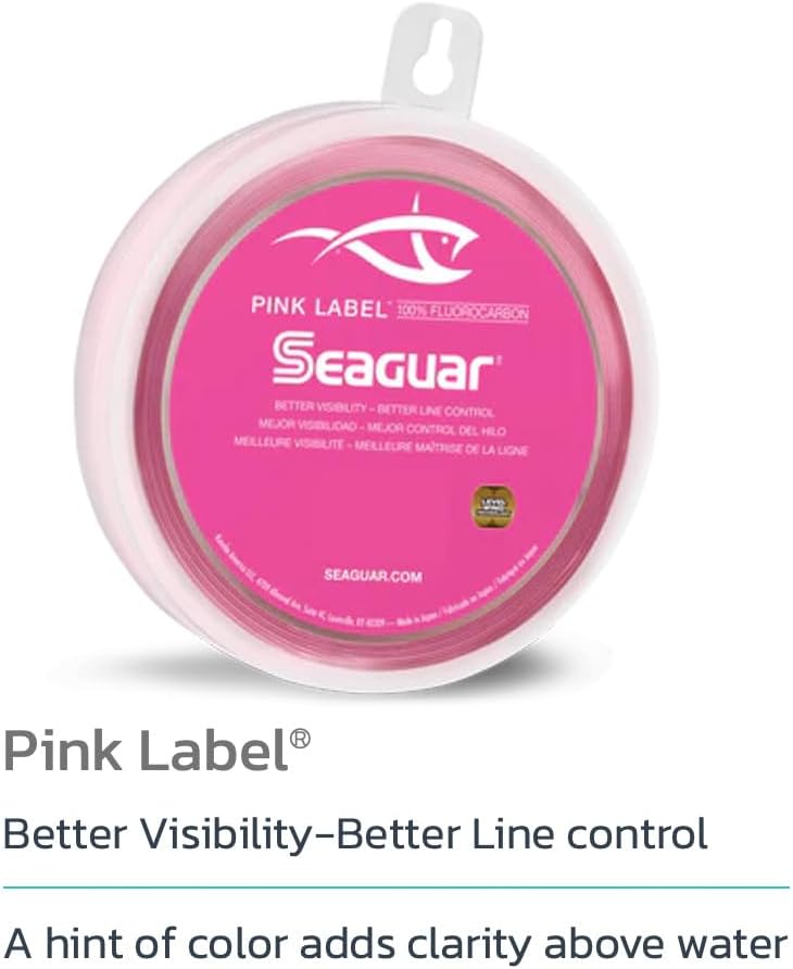 Seaguar 100PL25 Etikett, 45,4 kg, Rosa 40lbs/25yds, 40lbs/25yds