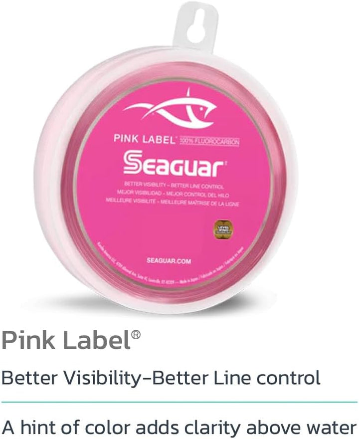 Seaguar 100PL25 Etikett, 45,4 kg, Rosa 40lbs/25yds, 40lbs/25yds