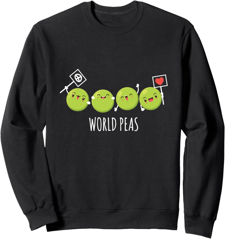 World Peas I Vegan Veganer Vegetarier Gemüse Erbsen Sweatshirt