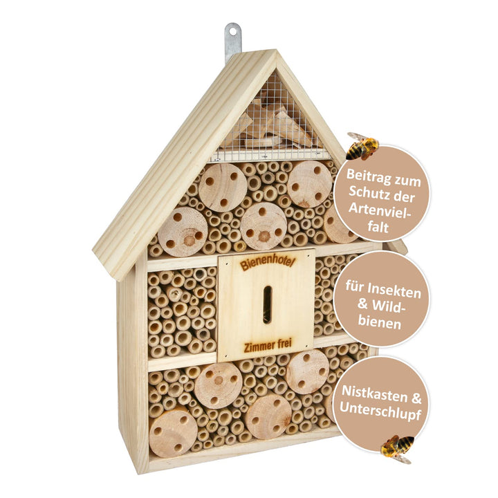 CULT at home Insektenhotel und Nistkasten Höhe 38 cm - Schmetterlingshaus Marienkäferhotel Bienenhot