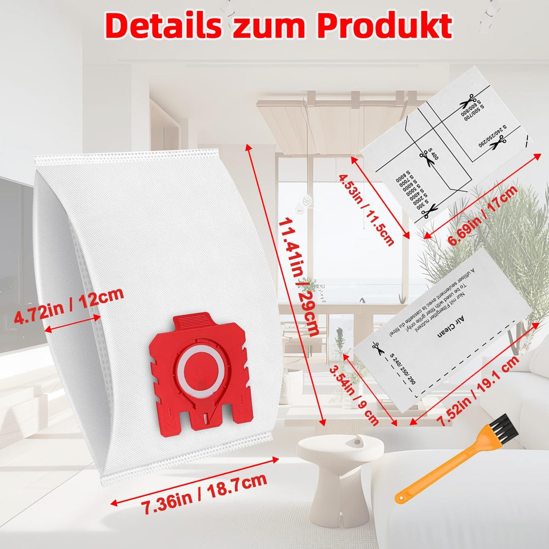 10 Stück Staubsaugerbeutel 3D Efficiency für Miele Hyclean Pure FJM Staubsauger Complete C1 Compact