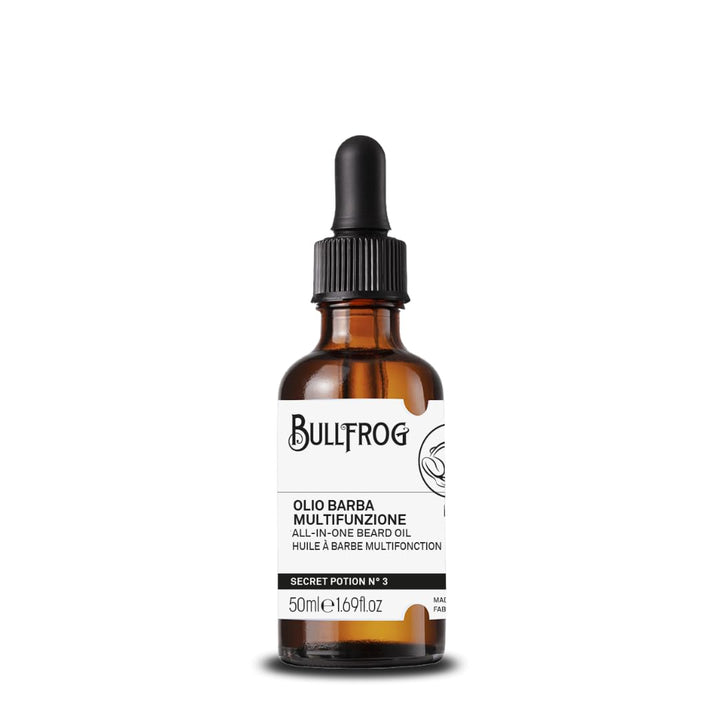 Bullfrog - Multifunktionales Bartöl Secret Potion N.3, Pflegt, Macht Weich, Erleichtert die Rasur, L
