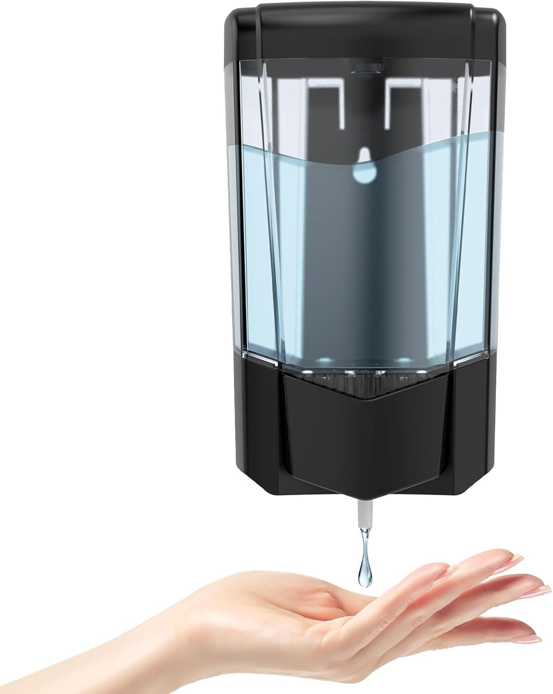 PLUSSEN Seifenspender Ohne Bohren 600ml Wandbefestigung Einzelkopf Manueller Seifenspender Bad Dusch