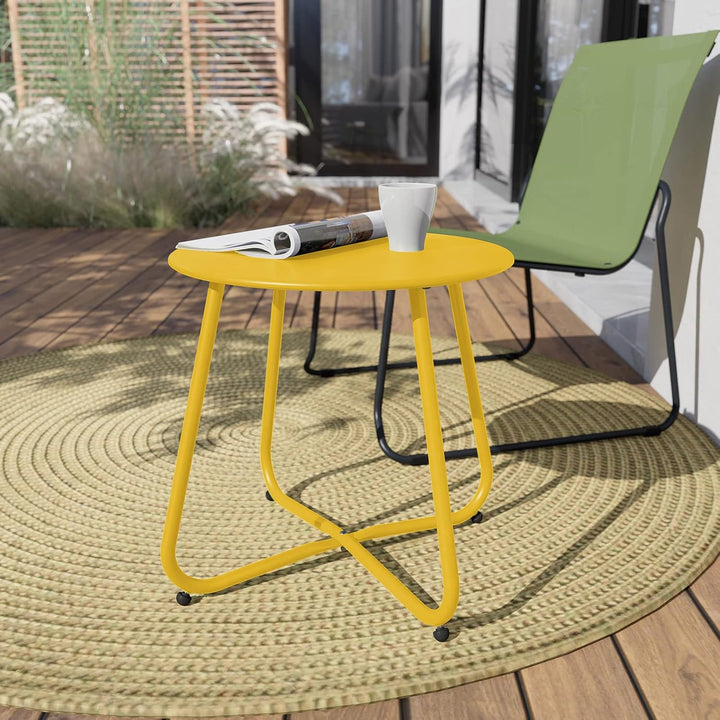 Grand Patio Beistelltisch, Verschiedenen FarbenKaffeetisch, Leicht, Stabil, Einfacher Aufbau, Kleine
