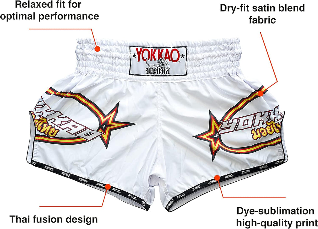 Yokkao Muay Thai Boxing Shorts for Men & Women | Premium Satin Shorts for Athletes | Ideal for Train