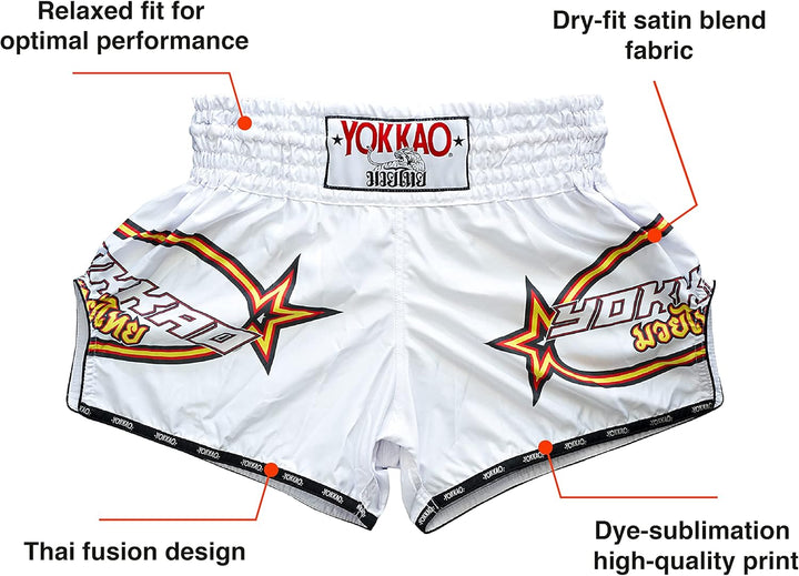 Yokkao Muay Thai Boxing Shorts for Men & Women | Premium Satin Shorts for Athletes | Ideal for Train