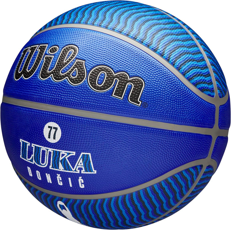 WILSON NBA Player Icon Outdoor Basketball – Grösse 17,8–74,9 cm und Mini-Grösse 7 Luka Doncic, 7 Luk