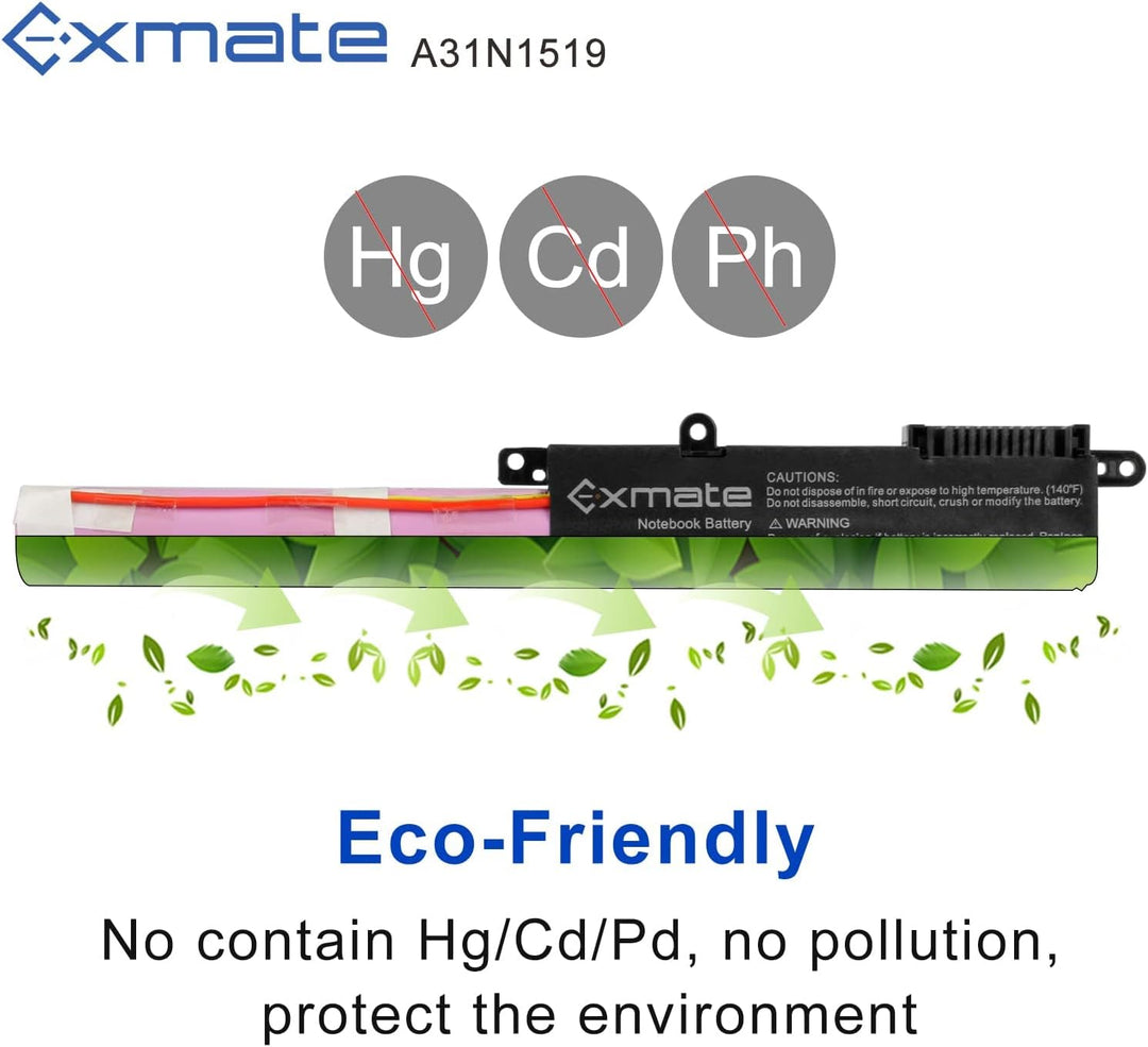 Exmate Laptop-Akku A31N1519 für Asus X540 X540LA X540LJ X540S X540SA X540SC X540YA F540 F540L F540LA