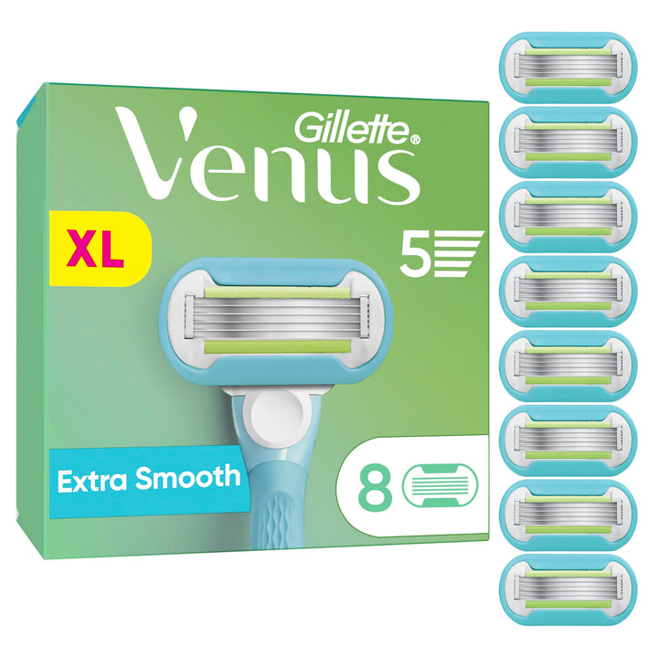 Gillette Venus Extra Smooth Rasierklingen für Rasierer Damen, 8 Ersatzklingen für Damenrasierer Neu