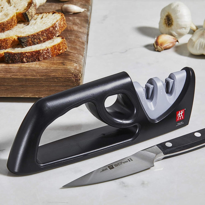 ZWILLING 2-stufiger Durchziehspitzer, 32602-000 Edelstahl 2-stufiger Durchziehschärfer, Edelstahl 2-