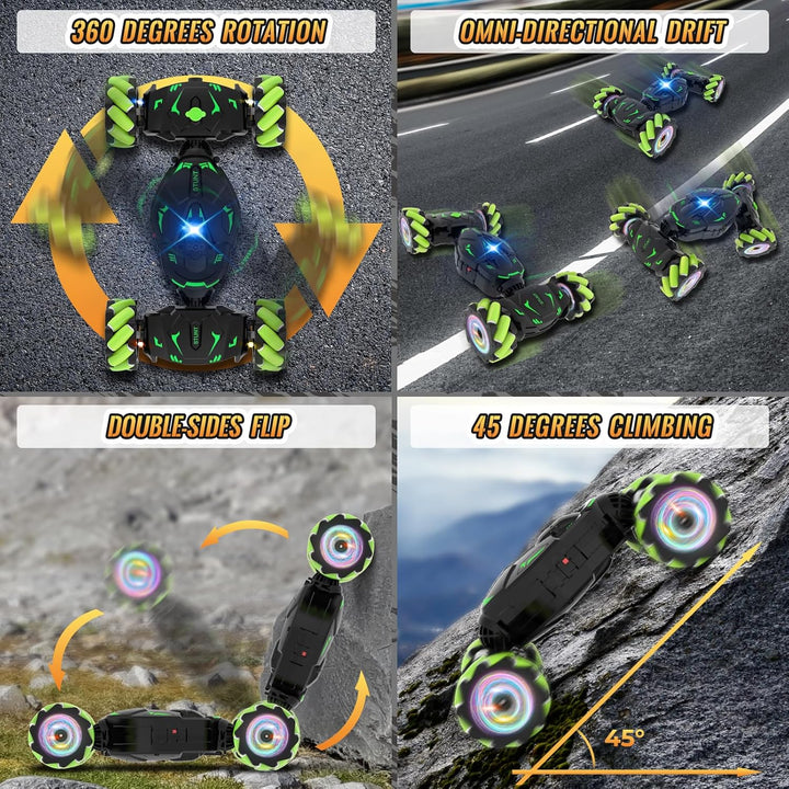 Pristar Ferngesteuertes Auto 1:14 RC Stunt Auto Car Drift Spielzeug 2,4 GHz 360 Drehung Handgeführte