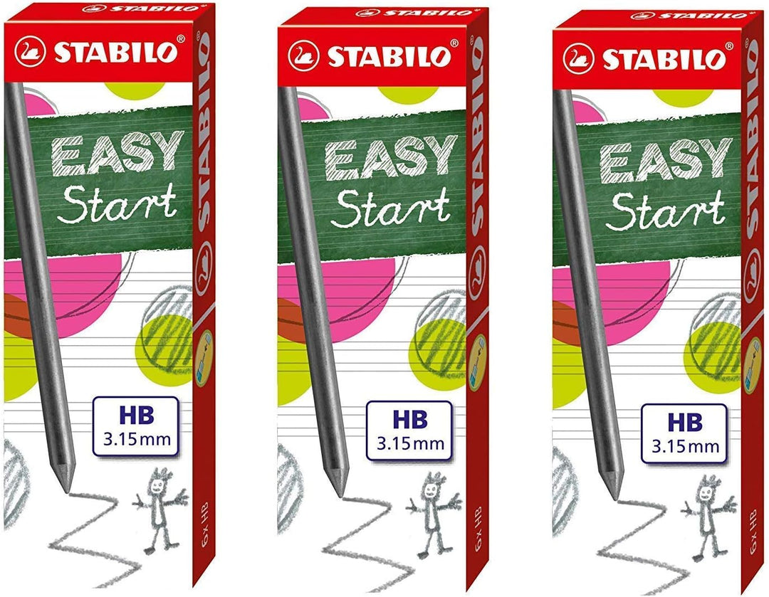 STABILO Easy Ergo Bleistift-Minen, 3,15 mm, HB (18 Minen), 3