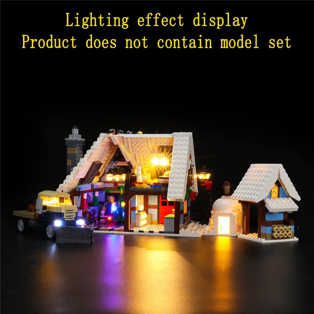 GEAMENT LED Licht-Set Kompatibel mit Lego Winter Hut (Winter Village Cottage) - Beleuchtungsset für