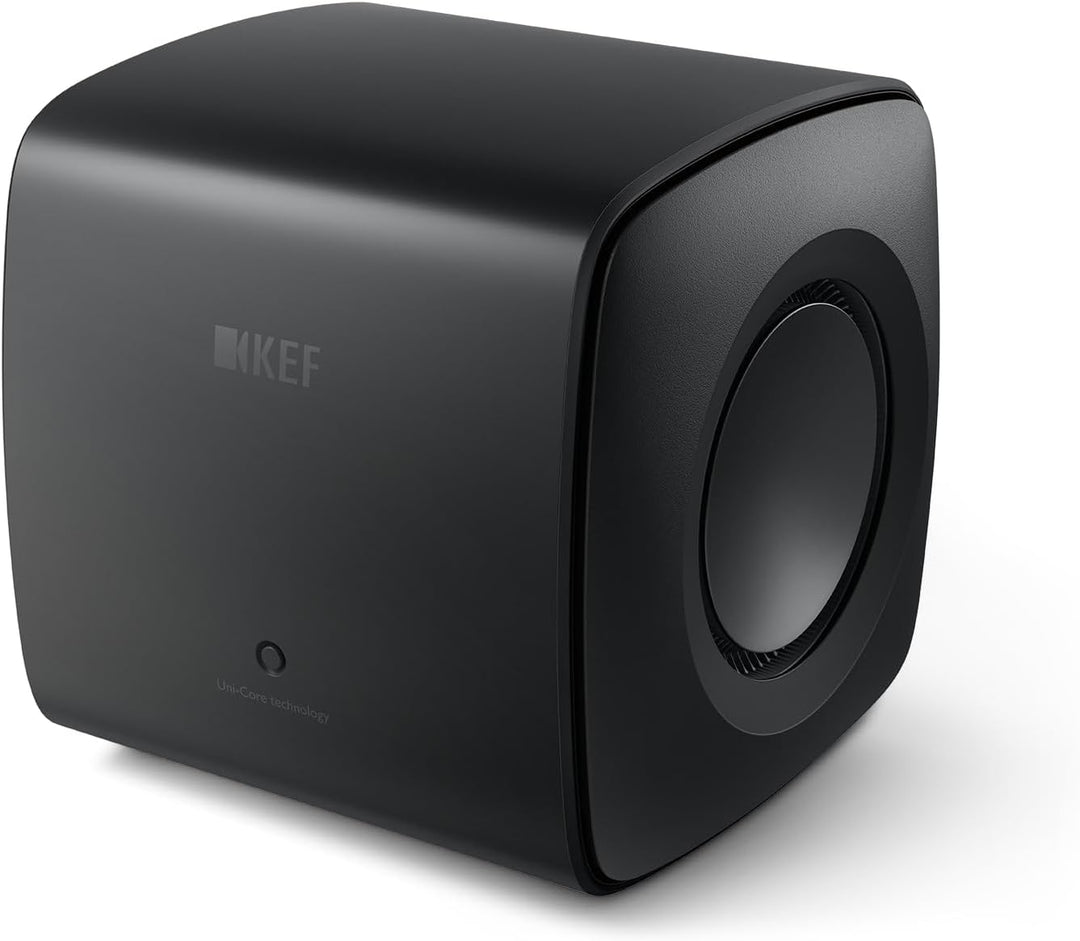 KEF KC62 Leistungsstarker Aktiver Subwoofer | Schwarz | 1000 Watt, Schwarz