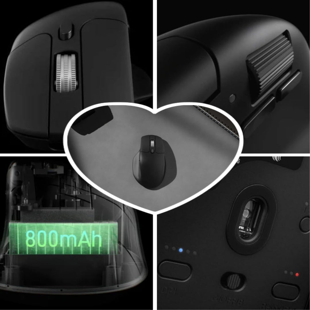 Keychron M6 8K Wireless Bluetooth/2.4 GHz/Kabelgebundene Optische Maus,8000Hz Leichtgewicht 86g Prog