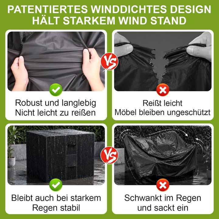 Abdeckung für Gartenmöbel 80x80x80 Gartenmöbel Abdeckung Schutzhülle Sitzgarnituren Gartentische und