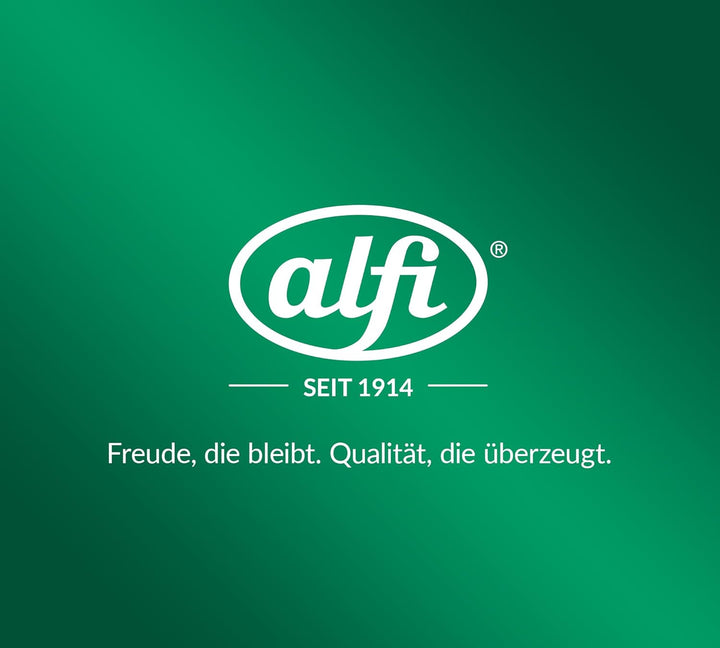 alfi SIGNO 1.0l, satin grün, Edelstahl-Isolierkanne mit hygienischem Hartglaseinsatz, Drehverschluss