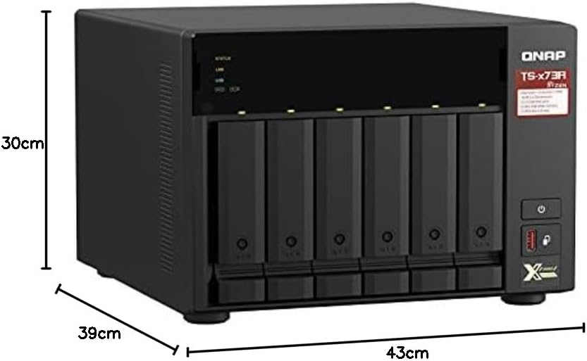 Qnap TS-673A-8G 6-Bay NAS, AMD Ryzen V1000 Series V1500B 4C/8T 2,2 GHz, One Size NAS Single 6-bay 8G