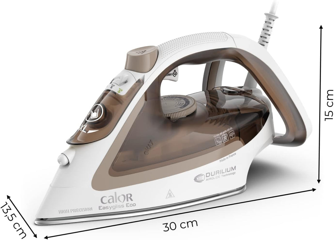 Calor Easygliss Eco Bügeleisen, 2800 W, Dampfleistung 50 g/min, Dampfstossfunktion 240 g/min, bis zu