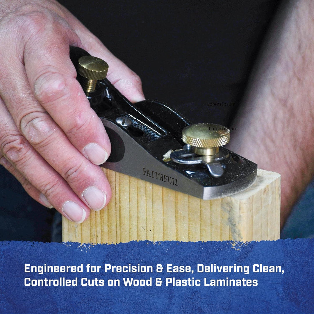 Faithfull 1/2 Block Plane in Cardboard Box, FAIPLANE60C, Black, One size Klassische, Klassische