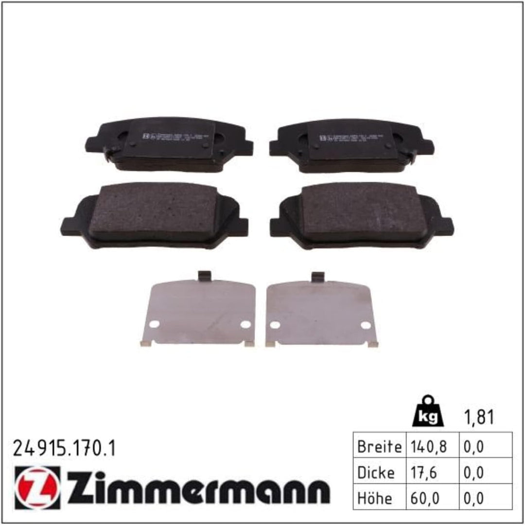 ZIMMERMANN Bremsscheibe 24915.170.1