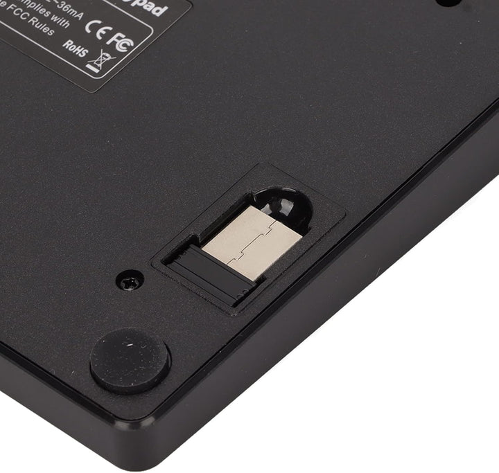 Kabelloser Ziffernblock mit 35 Tasten, 2,4-G-USB-Nummernblock, Ergonomisches Design, Leise, Schnelle