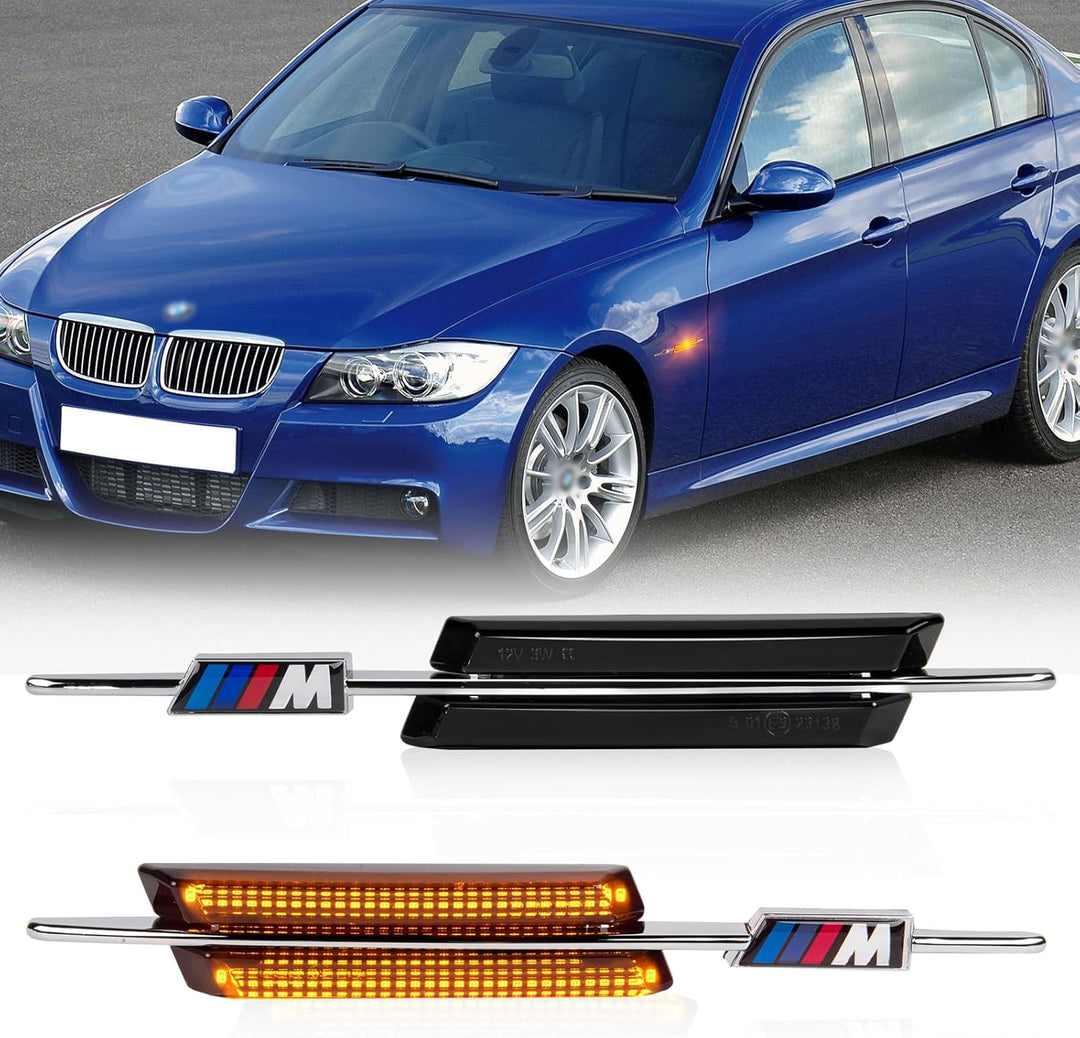 OZ-LAMPE LED Blinker Seitenblinker für BMW E90 E91 E92 E93 E60 E61 E82 E88, Blinker mit Canbus Fehle