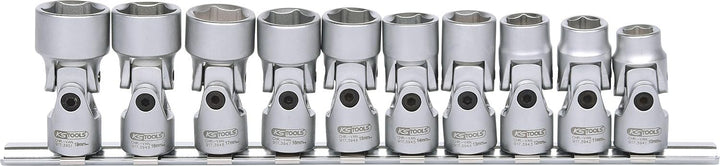 KS Tools 917.3940 3/8" CLASSIC Sechskant-Stecknuss-Satz mit Gelenk, 10-tlg.10-19mm
