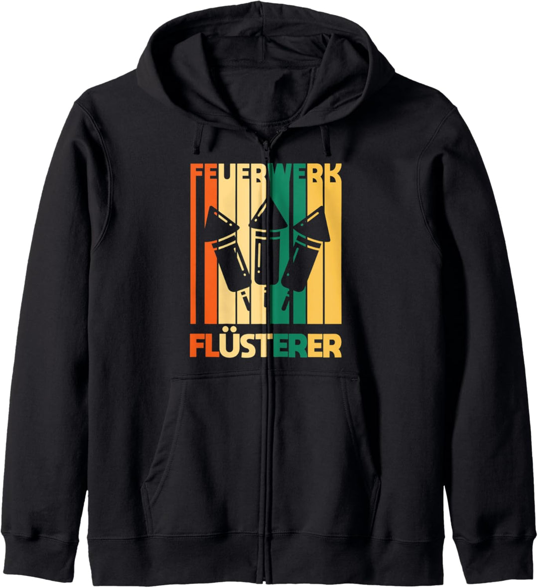 Feuerwerk Flüsterer Pyrotechnik Silvester Rakete Retro Kapuzenjacke