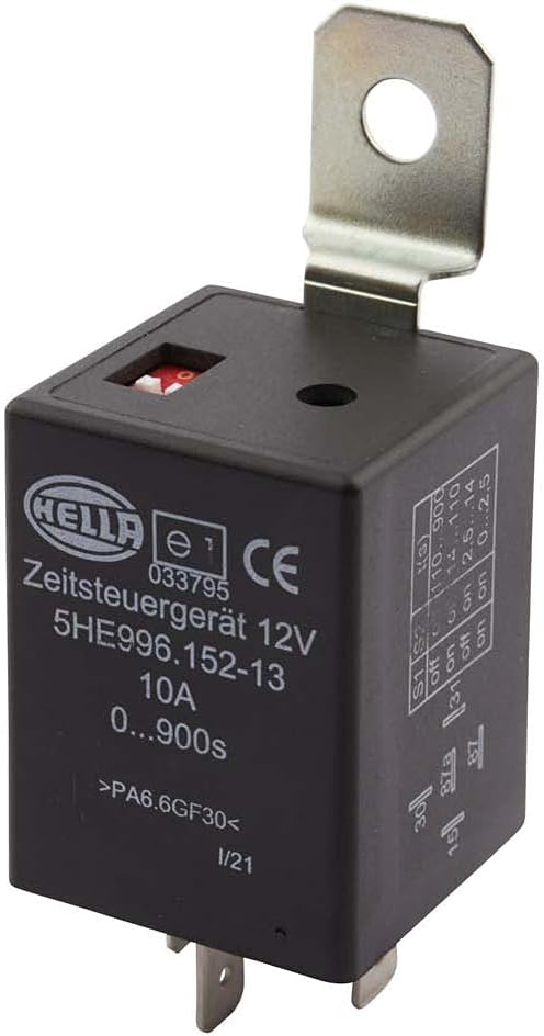 HELLA 5HE 996 152-131 Zeitrelais - 12V - Anschlussanzahl: 5 - Wechsler & 4RA 965 400-001 Minirelais,