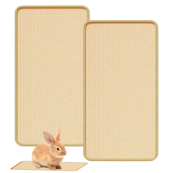 Kratzmatte für Kaninchen, 2 Stück 30×60cm Kratzmatte Kaninchen Kratzteppich Katze Kratzbrett Wand Ha