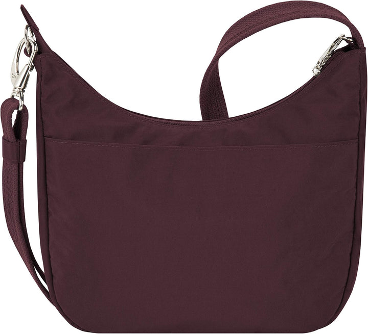 Travelon Unisex Essentials Umhängetasche Compact Crossbody Dunkles Bordeauxrot, Compact Crossbody Du
