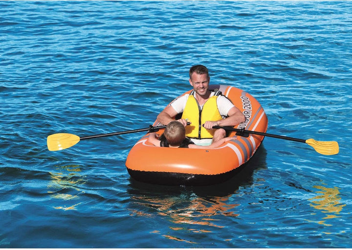 Bestway 61062 - Bootsset 198 x 122 cm - Schlauchboot mit Luftpumpe und Paddel