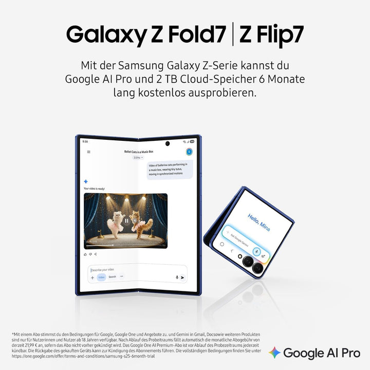 Samsung Galaxy Z Flip7 AI Smartphone mit Galaxy AI, KI-Handy mit Android, Faltbares Design, Infinity