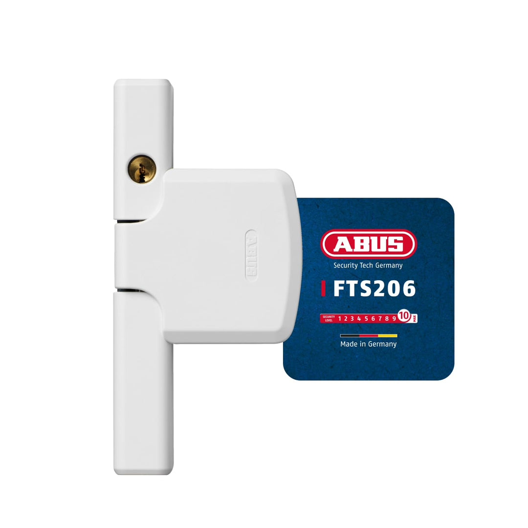 ABUS Fenster-Zusatzsicherung FTS206 AL0145 - Fensterschloss mit zweistufiger Verriegelung, gleichsch