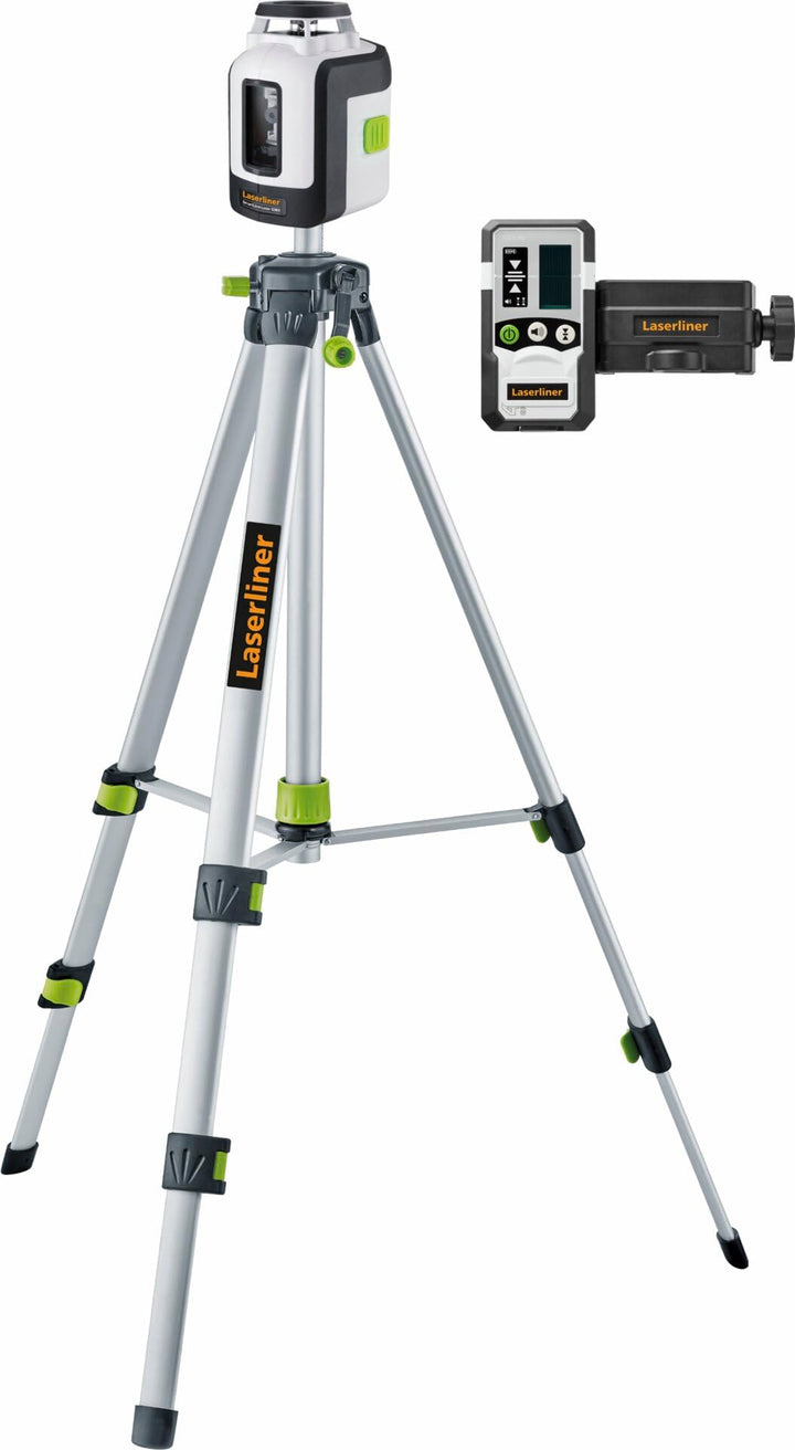 Laserliner Linienlaser 360°, SmartLine-Laser G360 mit 150 cm Stativ, grüner Kreuzlinien-Laser für In