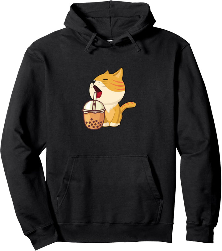 Kawaii Bubble Tea Boba Milchtee Anime Cat Cute Funny Pet Pullover Hoodie