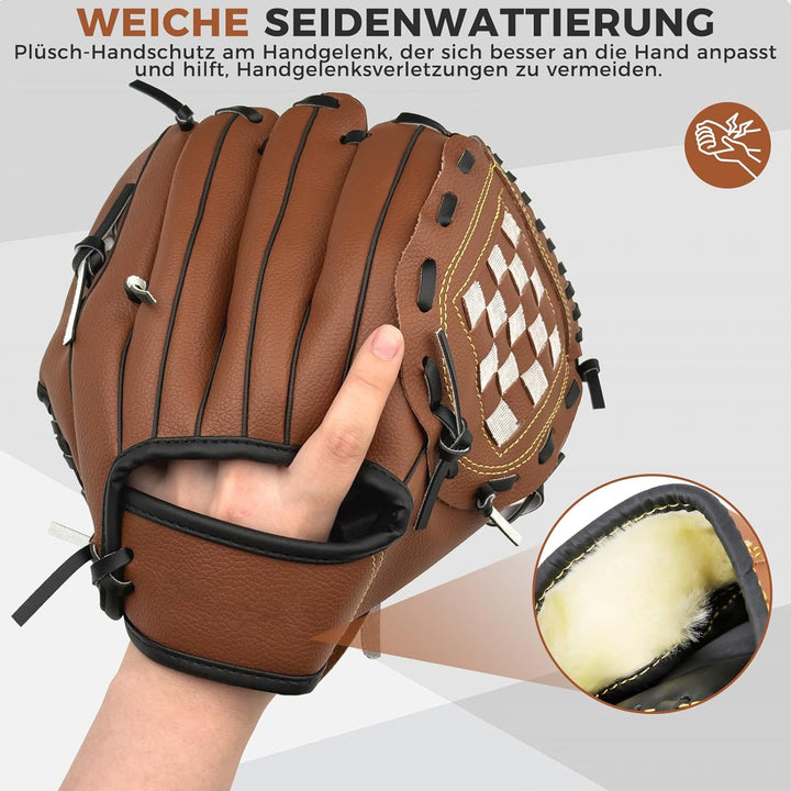 LeapBeast Baseball Handschuhe - Softball Handschuhe mit Einem Ball, Erwachsenen Baseball Training We