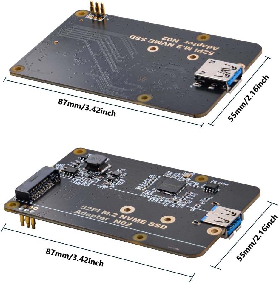 GeeekPi M.2 NVME SSD Storage Expansion Board for Raspberry Pi 4, Only Support M.2 NVME SSD (Raspberr