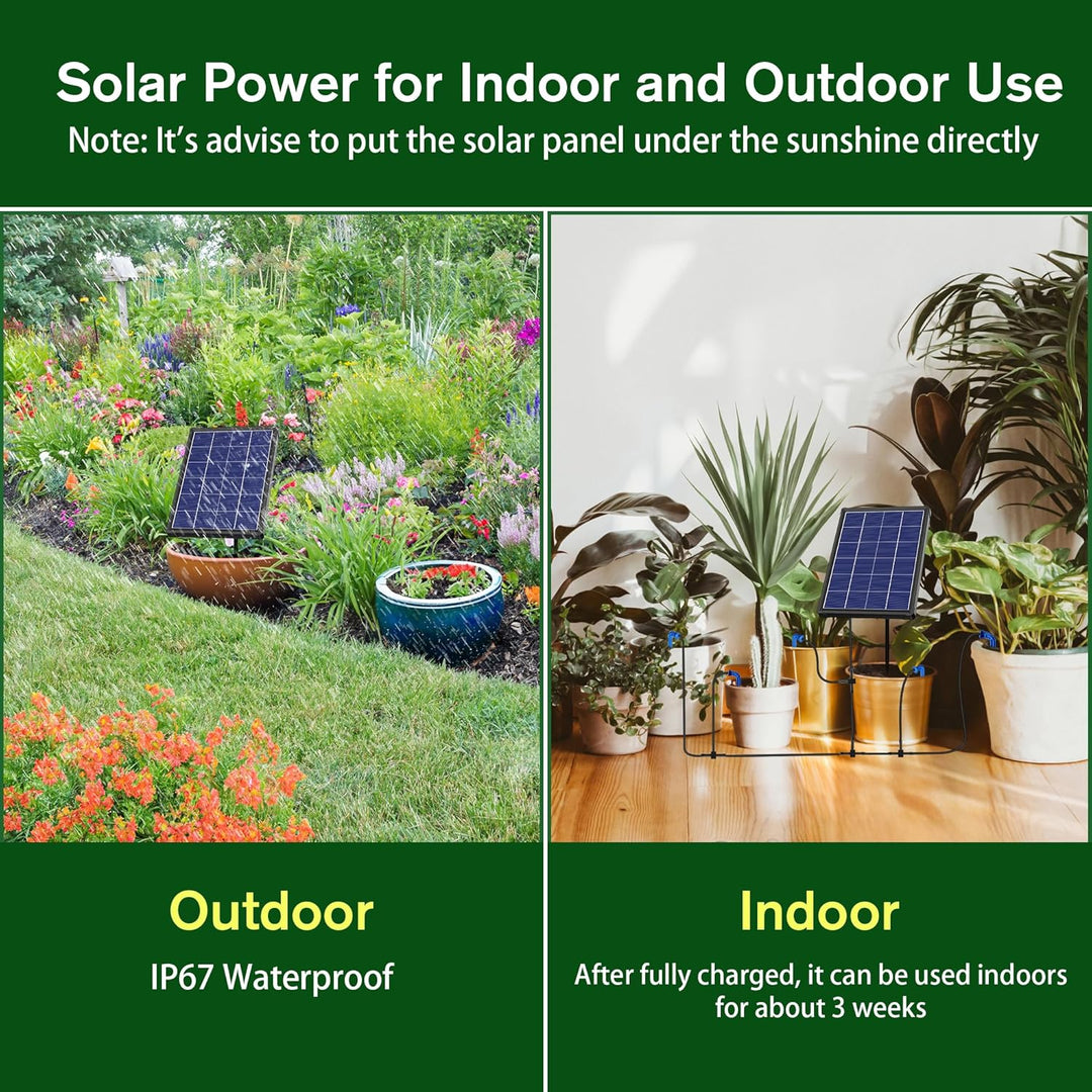 Biling Solar Bewässerungssystem Balkon 15M Solar-Bewässerungssystem Garten 3.5W Automatische Bewässe