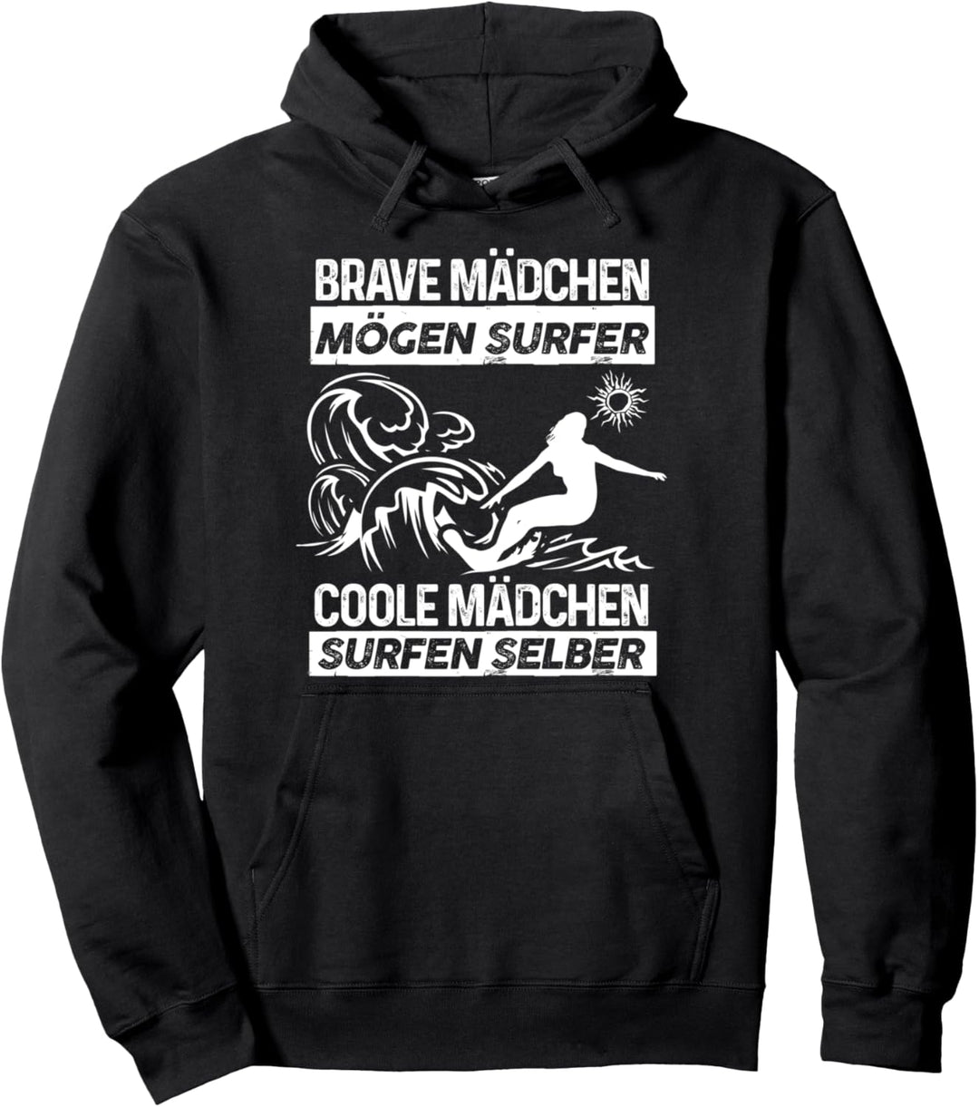 Coole Mädchen surfen selber - Surf-Brett Surferin Pullover Hoodie