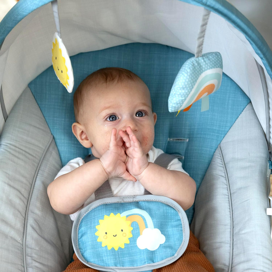 Ingenuity Sun Valley Babyschaukel & Babywippe mit Sonnendach, 2 Spielzeuge, 2 Sitzpositionen, 0–9 Mo