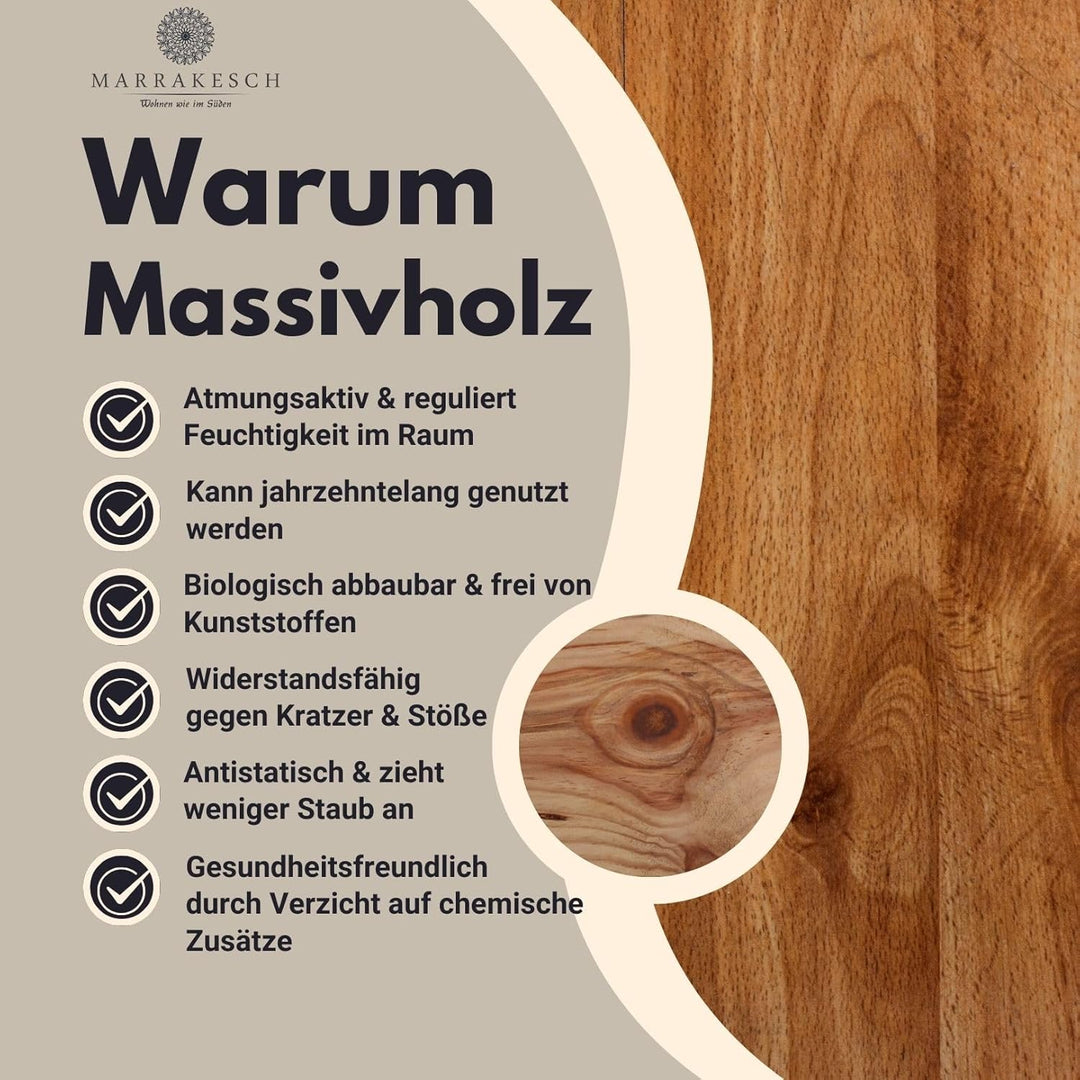 MARRAKESCH Beistelltisch Nachttisch aus Holz 50cm gross Tisch Hocker Gargar Grün als Orientalische D