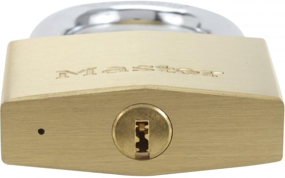 MASTER LOCK 2960EURD Vorhängeschloss 60mm Vollmessing 8,8 x 6 cm, 8,8 x 6 cm
